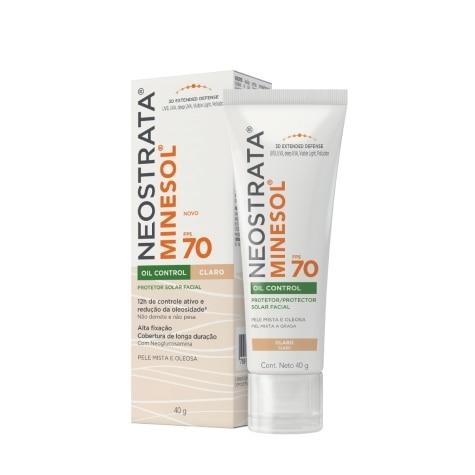 Protetor Solar Facial Neostrata Minesol Oil Control FPS70 Pele Mista a Oleosa Cor Claro 40g - Imagem 1