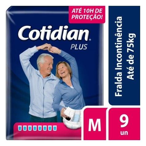 Fralda Geriátrica Cotidian Plus M 9 Unidades - Imagem 1