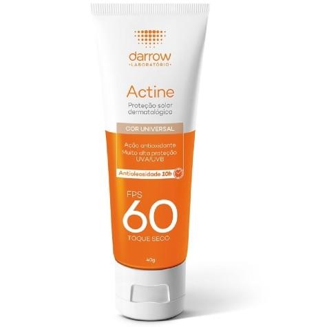 Protetor Solar Facial Actine Toque Seco FPS60 Loção Cor Universal 40g - Imagem 1