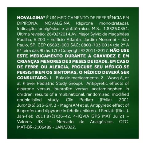 Novalgina Gotas 500mg 10ml - Imagem 3