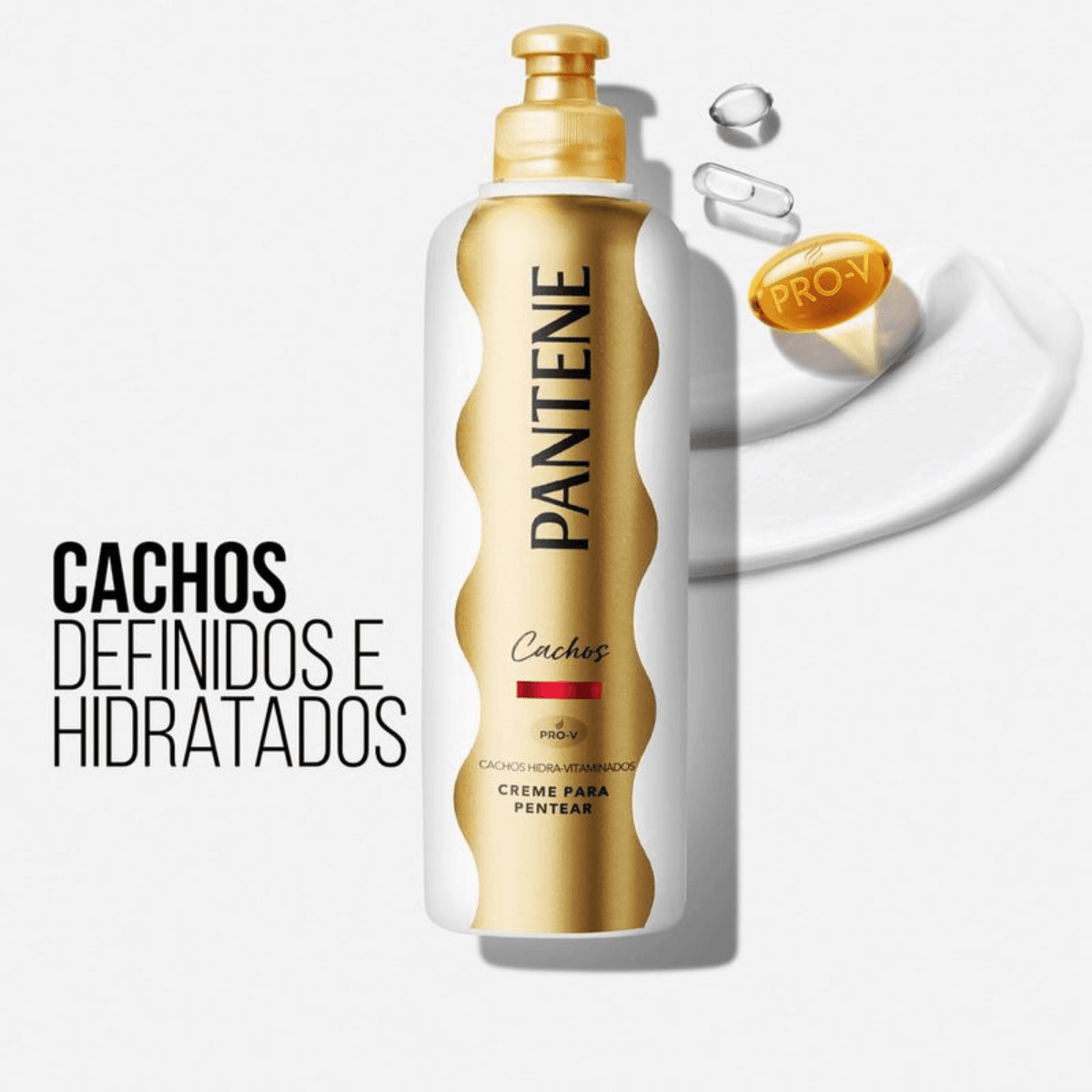 Creme para Pentear Pantene Cachos Definidos e Hidratados Cabelo Cacheado 240g - Imagem 2
