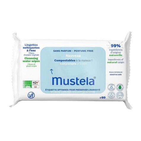 Lenço Umedecido Mustela Todo tipo de Pele Sem Perfume 60 Unidades - Imagem 1