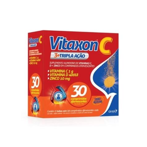 Vitaxon C Tripla Ação 30 Comprimidos Efervescentes - Imagem 1