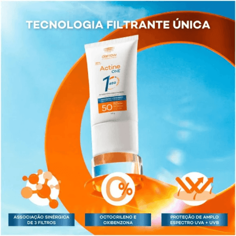 Protetor Solar Facial Darrow Actine One FPS50 Sem Cor 40g - Imagem 3