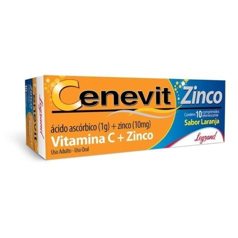 Cenevit Zinco 1g +10mg 10 Comprimidos Efervescentes - Imagem 1