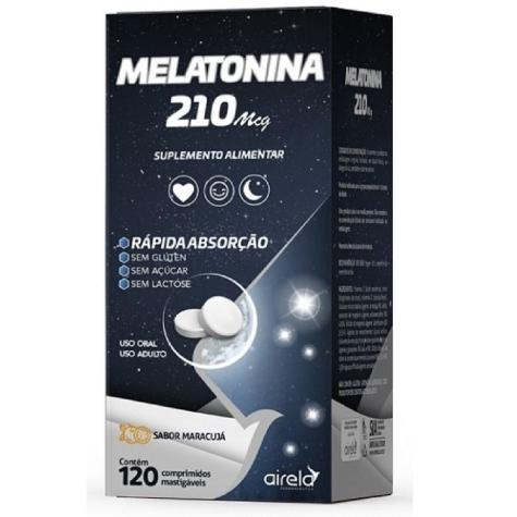 Melatonina Sabor Maracujá Airela 120 Comprimidos - Imagem 1