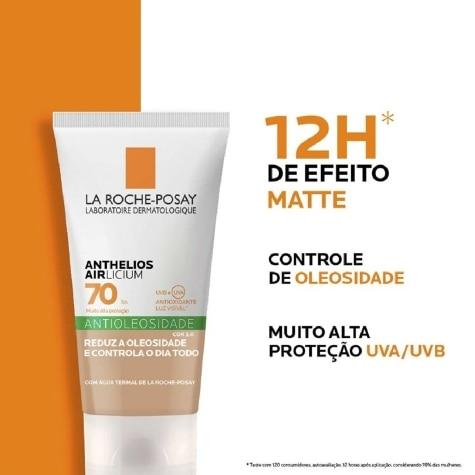 Protetor Solar Facial La Roche-Posay Anthelios Airlicium Antioleosidade FPS70 Cor 3.0 40g - Imagem 4