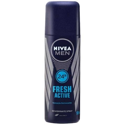 Desodorante Spray Nivea Men Fresh Active 24h 90ml - Imagem 1