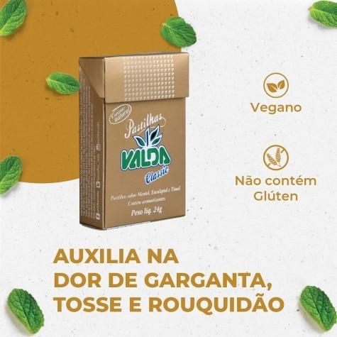 Pastilhas Valda Classic Sabor Mentol, Eucalipto e Timol 24g - Imagem 3
