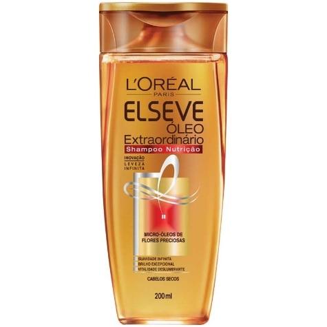 Shampoo Elseve Óleo Extraordinário Nutrição Cabelo Seco 200ml - Imagem 1