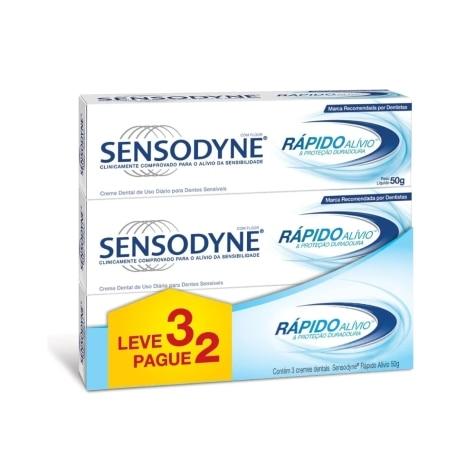 Creme Dental Sensodyne Rápido Alívio 50g Leve 3 Pague 2 - Imagem 1