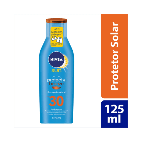 Protetor Solar Facial e Corporal Nivea Sun Protect & Bronze FPS30 125ml - Imagem 3