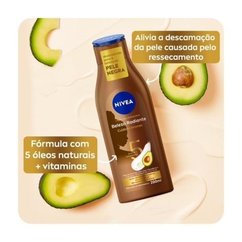 Loção Deo Hidratante Nivea Beleza Radiante Cuidado Intenso Pele Negra 200ml - Imagem 3