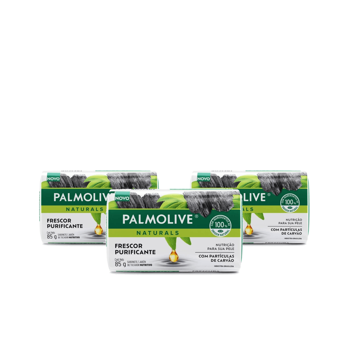 Kit 3 Unidades Sabonete em Barra Palmolive Naturals Sensação Purificante 85g - Imagem 1