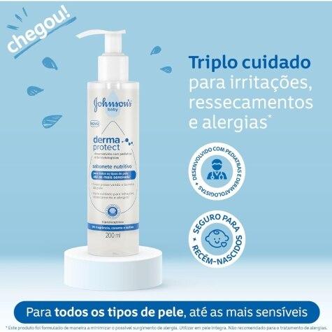 Sabonete Nutritivo Líquido Johnson & Johnson Baby Derma Protect 200ml - Imagem 5