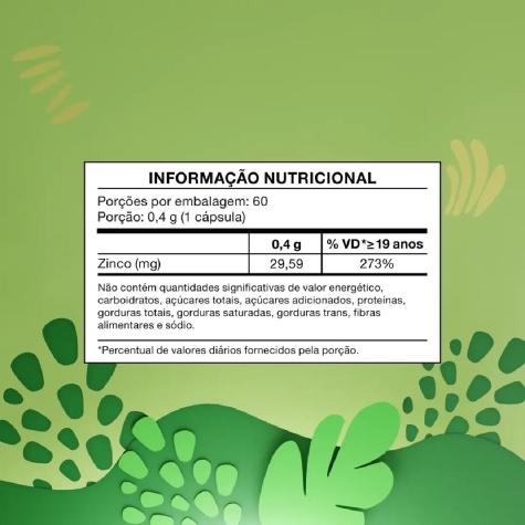 Zinco Quelato 30mg Bioroots 60 Cápsulas - Imagem 2