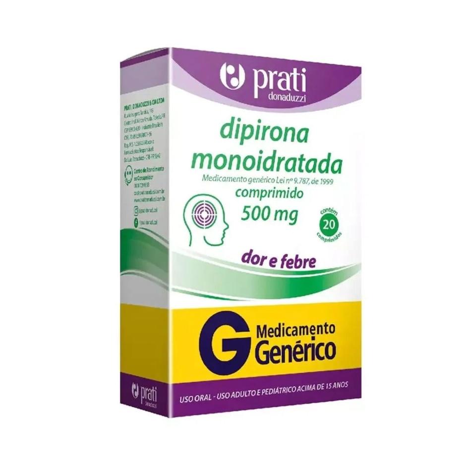 Dipirona Monoidratada 500mg 30 Comprimidos Prati Donaduzzi Genérico