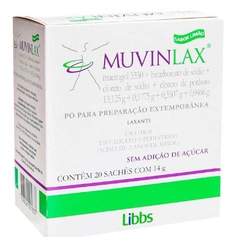 Muvinlax Sabor Limão 20 Sachês 14g - Imagem 1