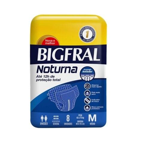 Fralda Geriátrica Bigfral Noturna M 8 Unidades - Imagem 1