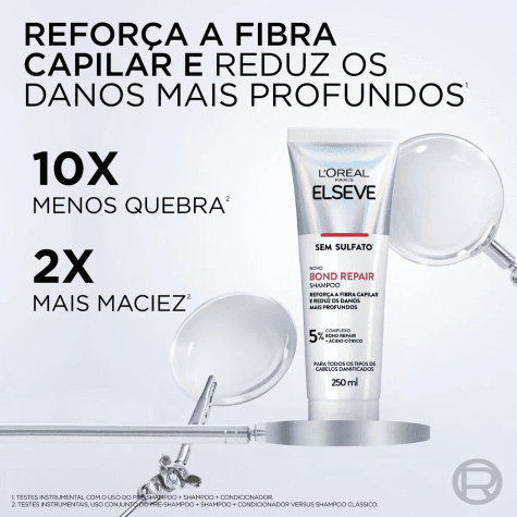Kit L'Oréal Paris Elseve Bond Repair Shampoo 250ml + Condicionador 200ml - Imagem 2