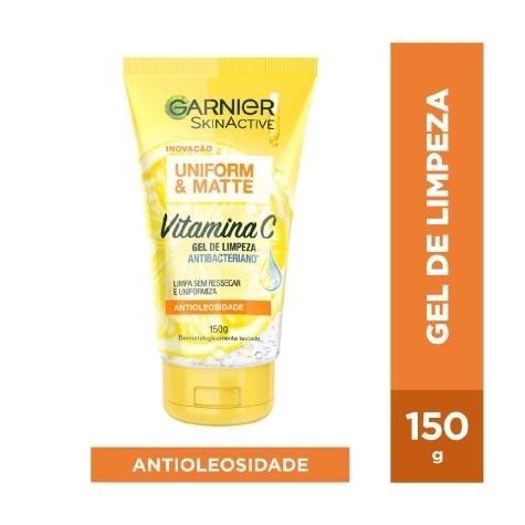 Gel de Limpeza Facial Garnier SkinActive Uniform & Matte Vitamina C 150g - Imagem 2
