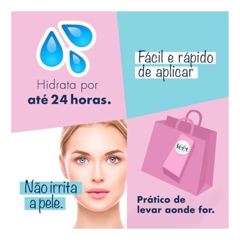 Depilatório Facial Folha Veet Easy-Gelwax Pele Normal 12 Unidades - Imagem 3