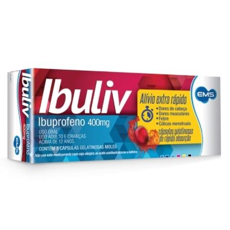 Ibuliv 400mg 8 Cápsulas - Imagem 1