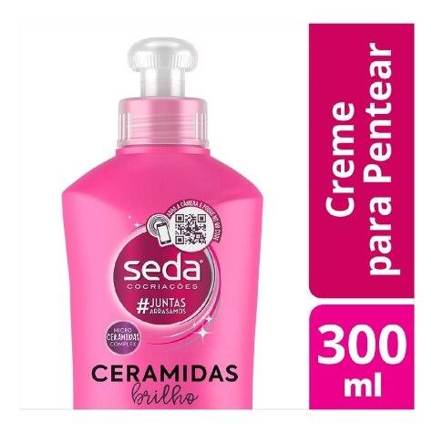 Creme de Pentear Seda Ceramidas Brilho Cabelo Seco 300ml - Imagem 1