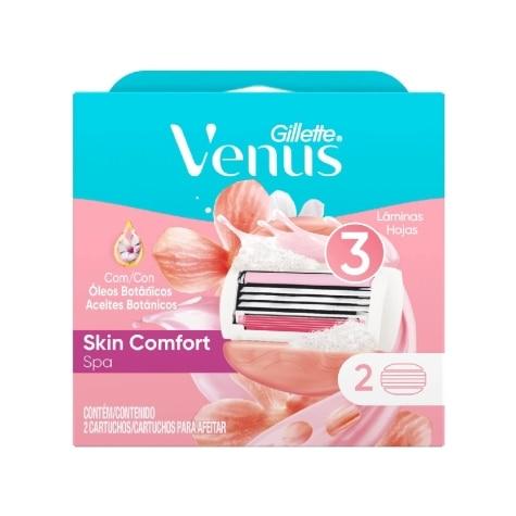 Depilatório Corporal Lâminas Gillette Venus Skin Comfort Spa 2 Unidades - Imagem 3