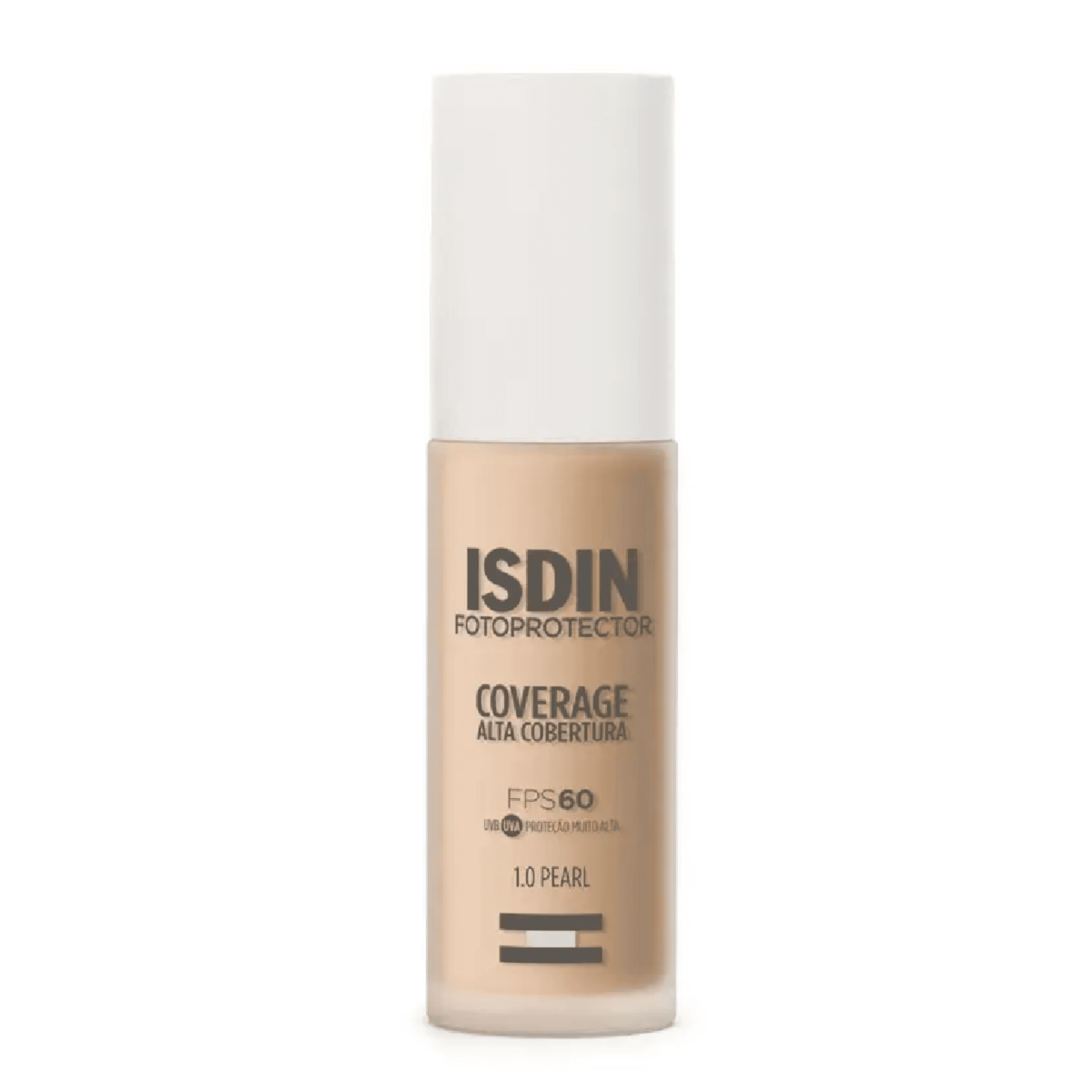 Protetor Solar Facial ISDIN Coverage Alta Cobertura 1.0 Pearl FPS60 30g - Imagem 1