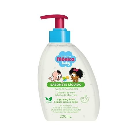 Sabonete Glicerinado Líquido Turma da Mônica Baby da Cabeça aos Pés 200ml - Imagem 1