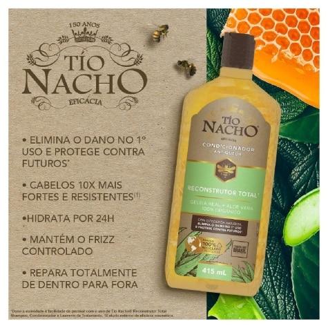 Condicionador Tio Nacho Reconstrutor Total Cabelo Quebradiço 415ml - Imagem 5