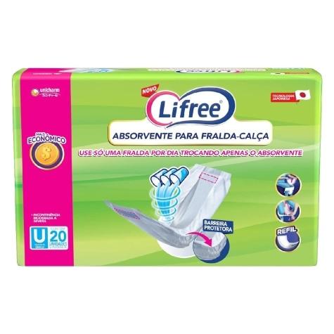 Refil para Fralda-Calça Geriátrica Lifree Tamanho Único 20 Unidades - Imagem 1