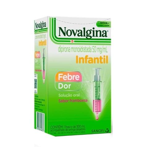 Novalgina 50mg Solução Oral Sabor Framboesa 100ml - Imagem 1