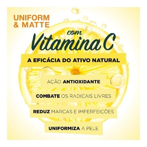 Protetor Solar Facial Garnier SkinActive Uniform & Matte Vitamina C FPS50 Cor Média 40g - Imagem 4