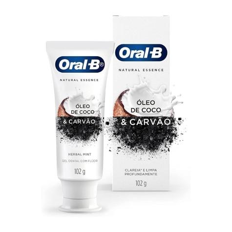 Creme Dental Oral-B Natural Essence Óleo de Coco & Carvão 102g - Imagem 1