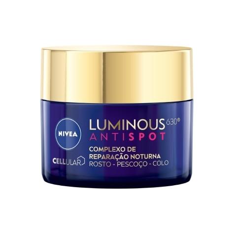 Creme Facial Nivea Luminous 630 Antispot Complexo de Reparação Noturna 50g - Imagem 1