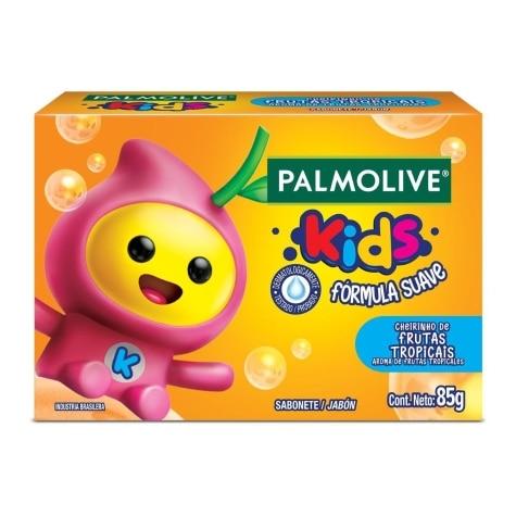 Sabonete Infantil Barra Palmolive Kids Cheirinho de Frutas Tropicais 80g - Imagem 1