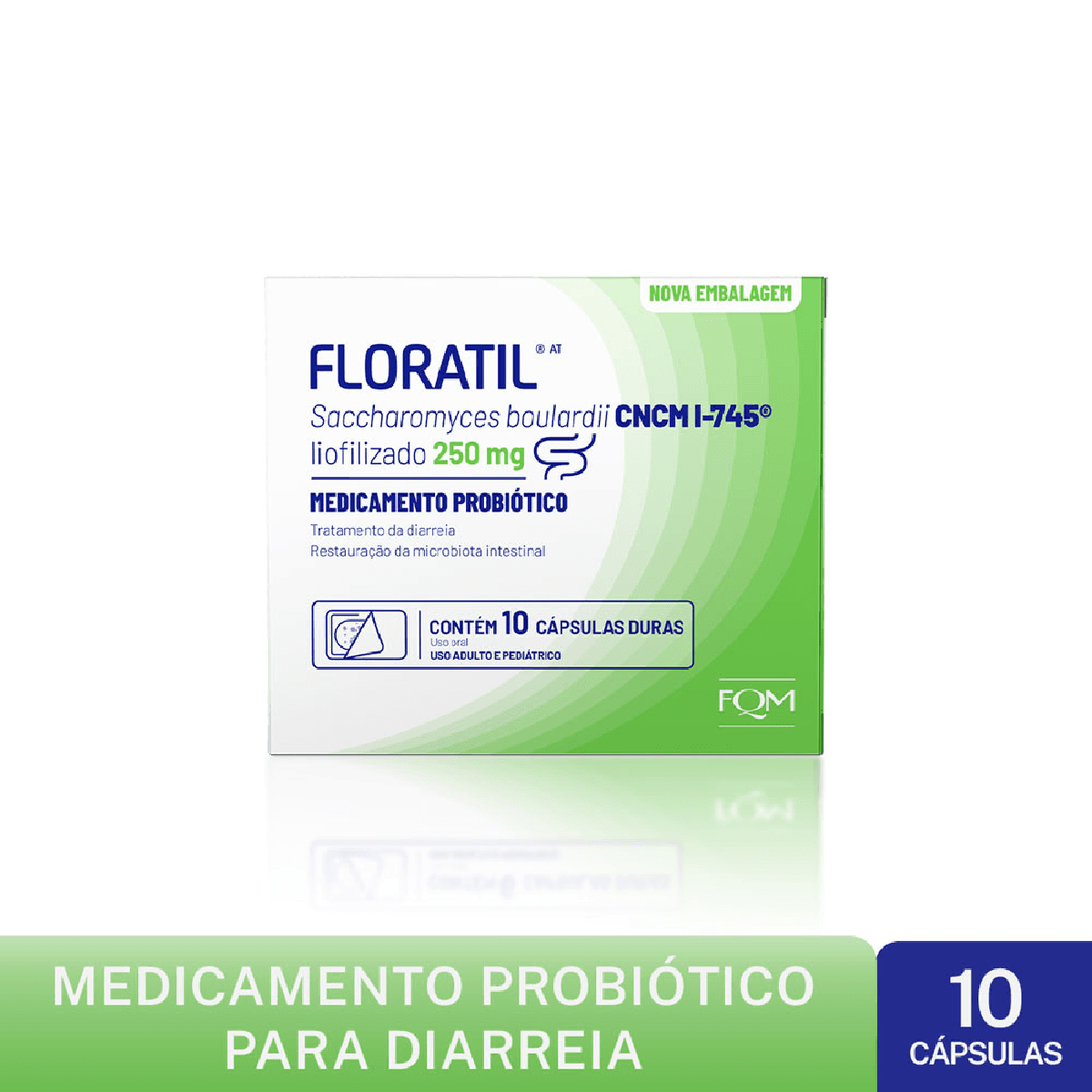 Floratil AT 250mg 10 Cápsulas - Imagem 1