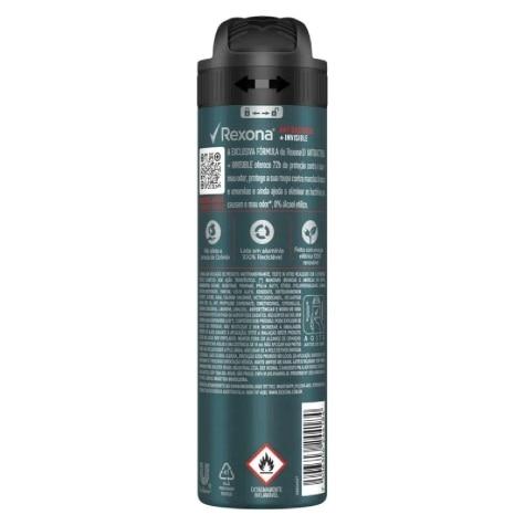 Desodorante Aerossol Rexona Men Antibacterial + Invisible 72h 150ml - Imagem 3