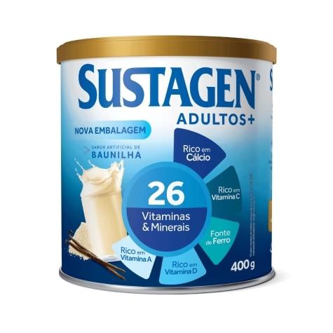 Complemento Alimentar Sustagen Adultos+ Sabor Baunilha 400g - Imagem 1