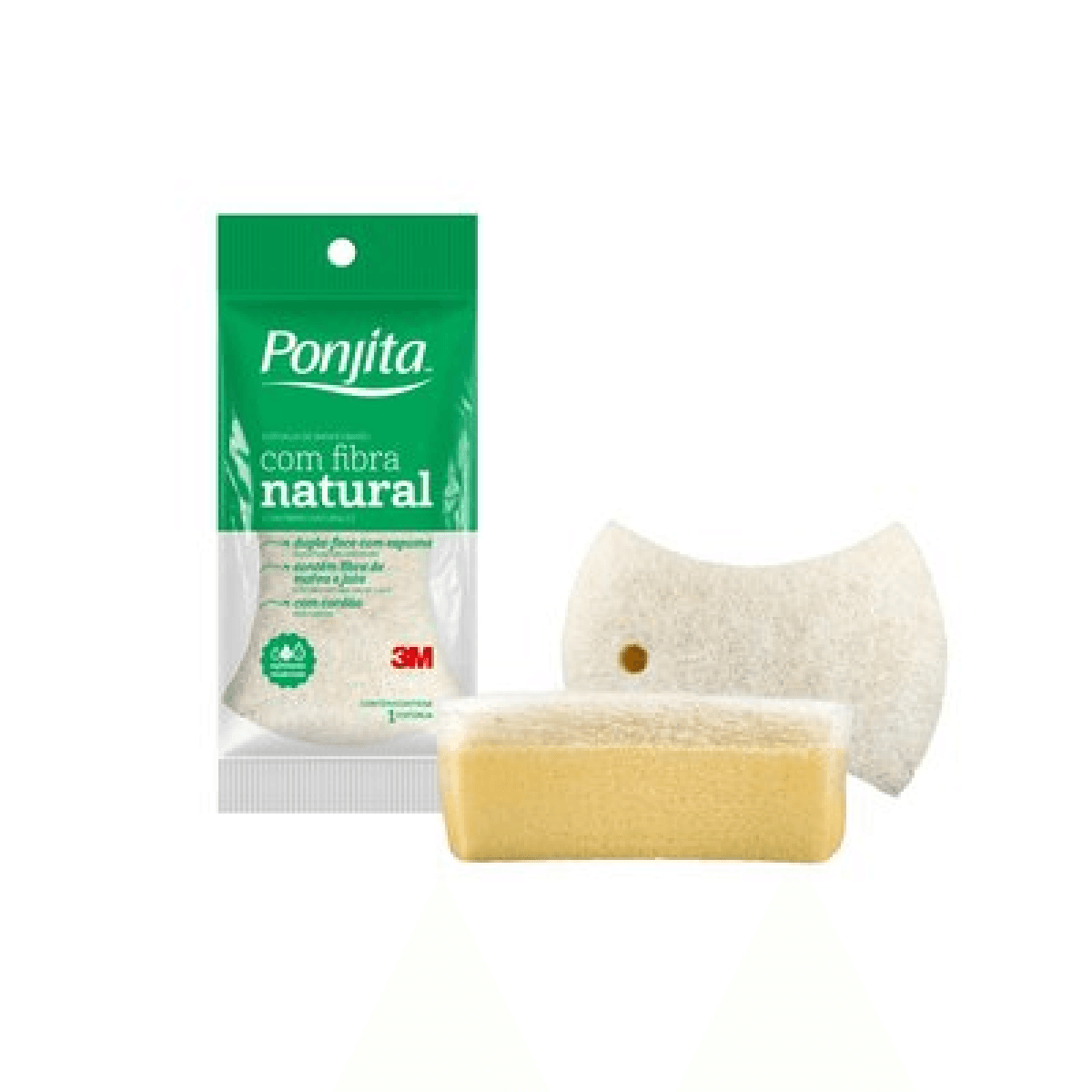 Esponja de Banho Ponjita Fibra Natural - Imagem 1