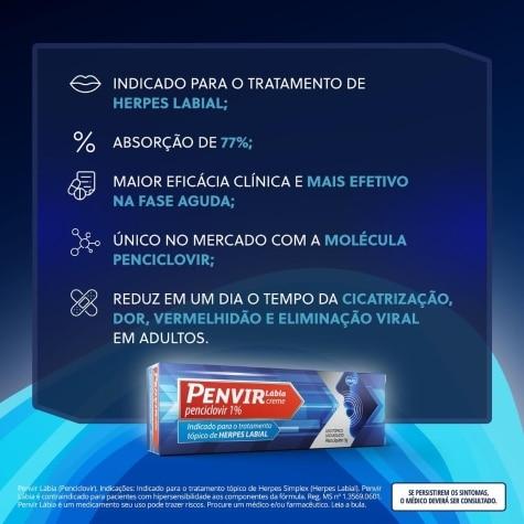 Penvir Lábia Creme 1% 5g - Imagem 2