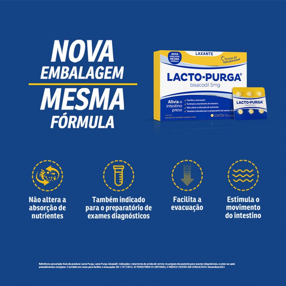 Lacto-Purga 5mg 12 Comprimidos Revestidos - Imagem 4