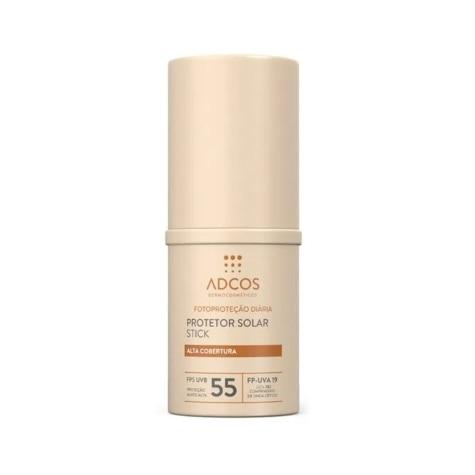 Protetor Solar Facial Adcos Alta Cobertura FPS55 Stick Cor Peach 17g - Imagem 1