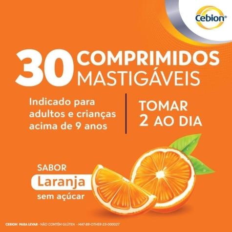 Cebion para Levar Sabor Laranja 30 Comprimidos Mastigáveis - Imagem 3