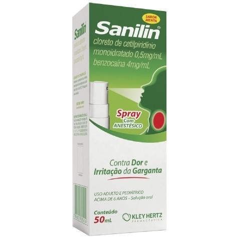 Sanilin Solução Oral com Anestésico Spray 50ml - Imagem 1