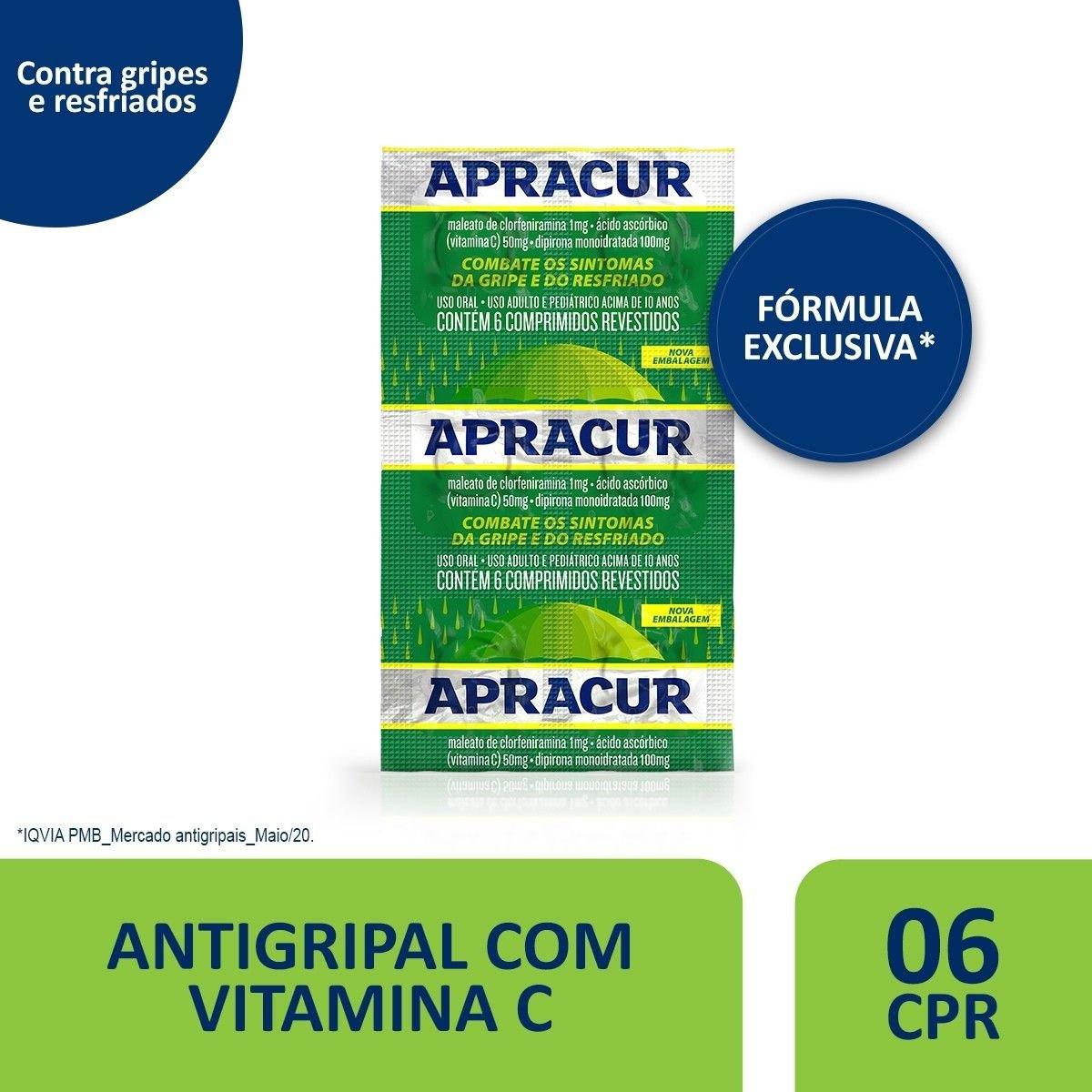 Apracur 6 Comprimidos Revestidos - Imagem 1