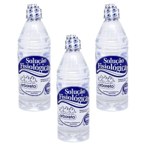 Kit 3 Unidades Soro Fisiológico Arboreto 0,9% 500ml - Imagem 1