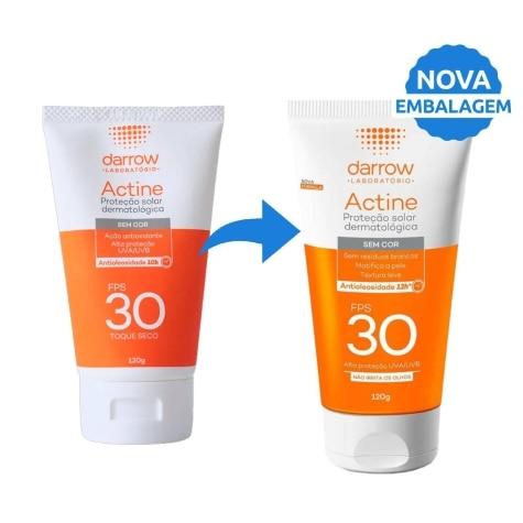 Protetor Solar Facial Actine Toque Seco FPS30 Loção Incolor 120g - Imagem 2